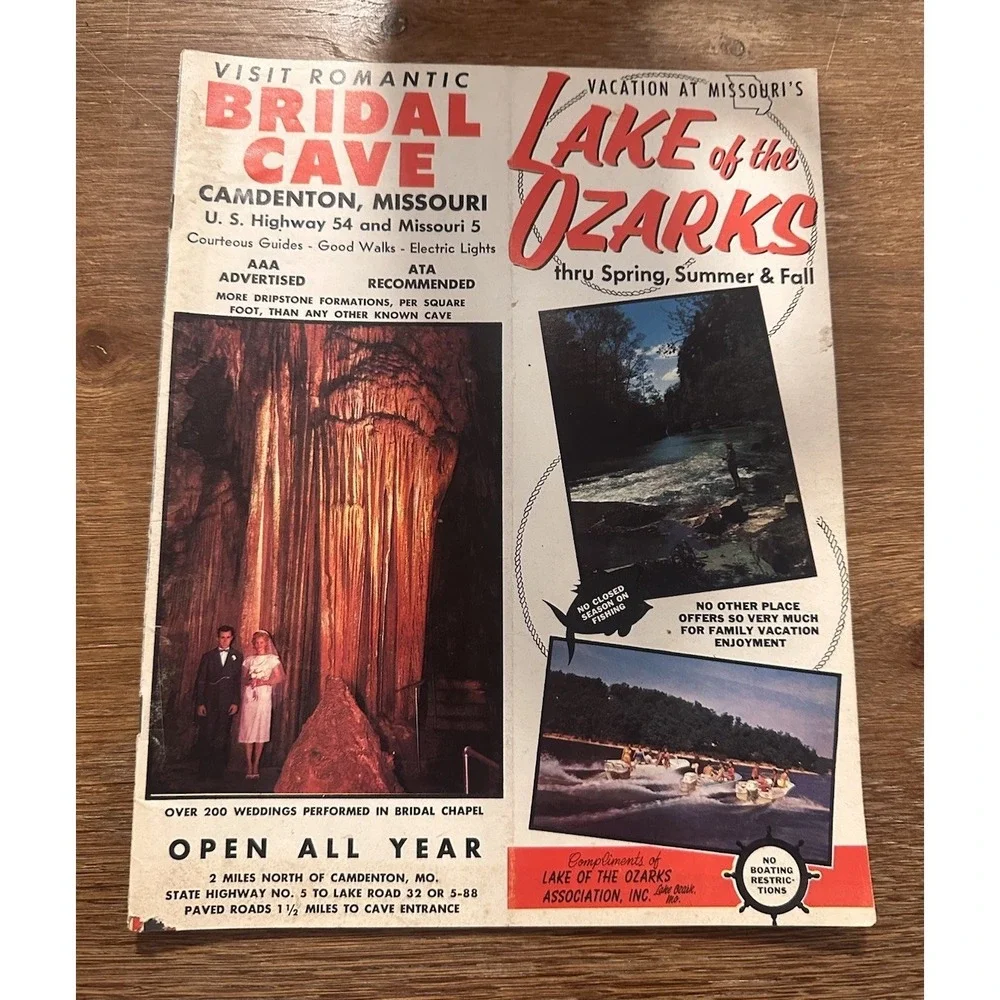 Lake of the Ozarks Missouri 1960'sVintage Tourist Book Map 55 Page